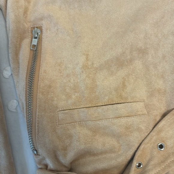 Brown Suede Zip Up Jacket - Picture 4 of 8
